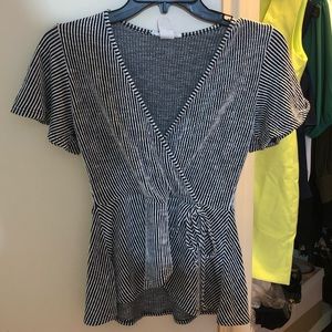 Stripe cross over top
